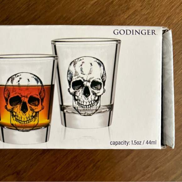 Skeleton Shot Glasses Set of 4 New In Box💀 - Picture 3 of 7